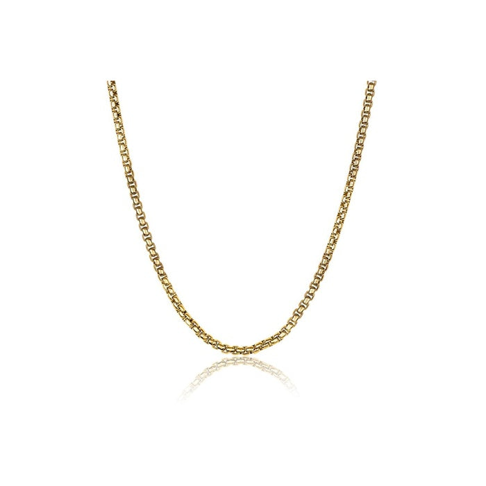 Italgem Junior Stainless Steel Gold IP 18'' 2mm High Polish Round Box Chain SYPN9-18