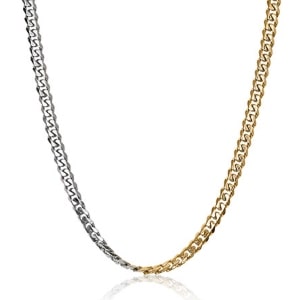 A two-tone chain necklace from Italgem Steel.