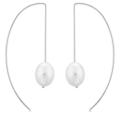 Sterling Curved Threader Earrings