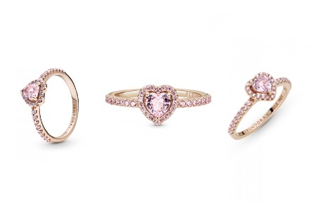 Pink Heart-shaped Fashion Ring