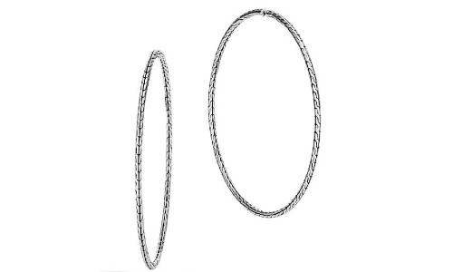 A pair of John Hardy hoop earrings with textured metalwork