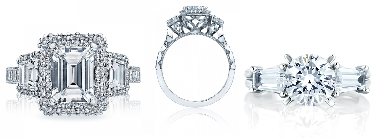 Three stone engagement rings