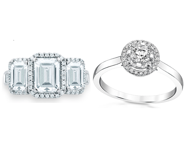 diamond halo engagement rings