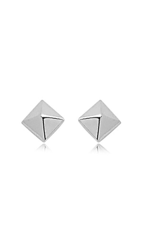 Pyramid Studs White Gold