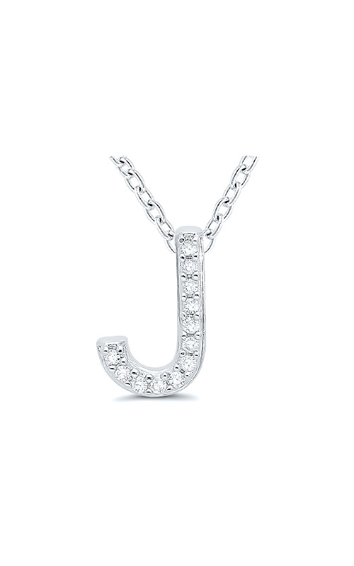 Silver Cursive Lowercase Initial Pendant Necklace - J | Icing US