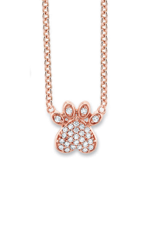 Rose gold 2025 paw necklace