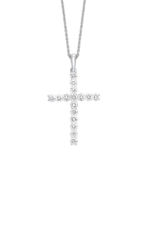 Cross necklace with diamond in clearance middle