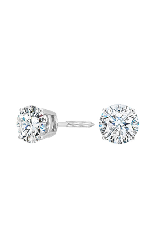 Albert`s 14k White Gold 1/4ctw Diamond Screw Back Stud Earrings SE8025G4-4W