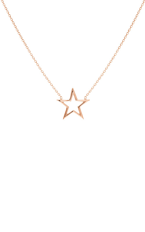 Albert`s 14k Rose Gold Open Star Necklace MF035210-14K