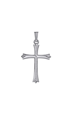 Albert's Sterling Silver Cross with 18'' Rolo Chain C208