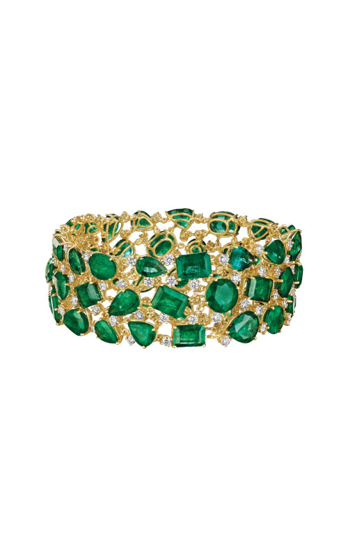 Emerald bracelet yellow on sale gold