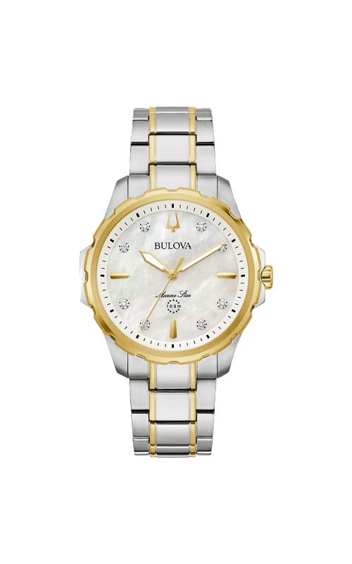 Bulova mother of clearance pearl dial ladies watch