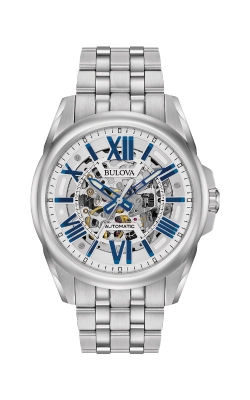 Bulova men's silver cheap watches