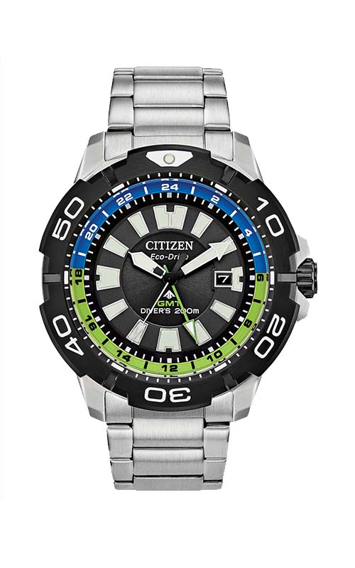 Citizen Promaster GMT Diver`s 200m Eco-Drive Mens Watch BJ7128-59G