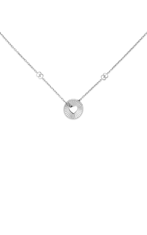 Gucci silver heart on sale necklace