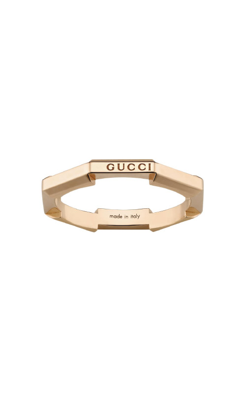 Gucci 18k Rose Gold Link to Love Mirrored Ring Size 6 YBC662194002012