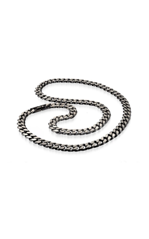 Black ion plated stainless steel deals necklace