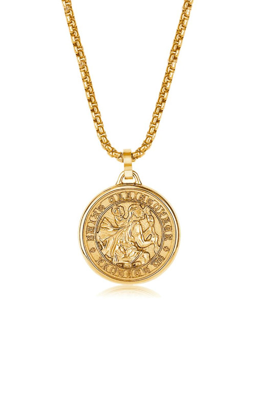 Gold plated st sales christopher necklace