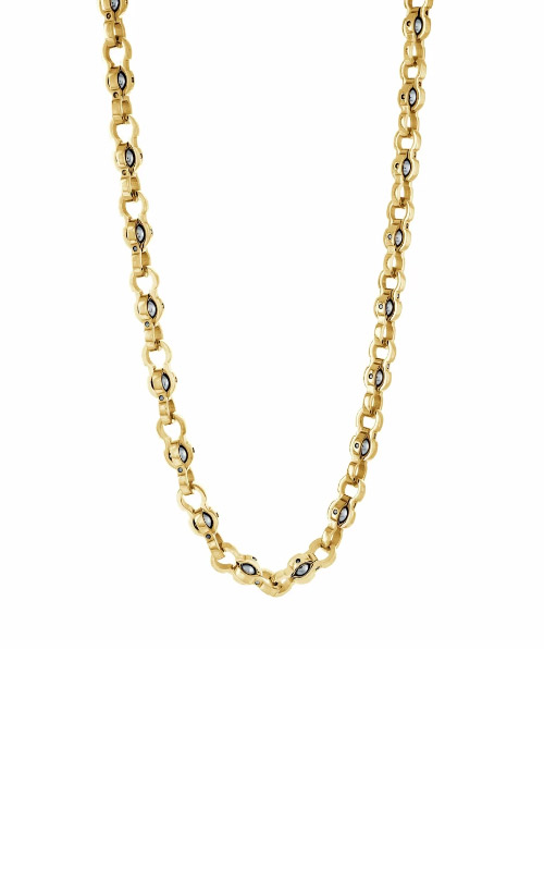 Curb Chain Necklace Yellow Ion-Plated Stainless Steel 24