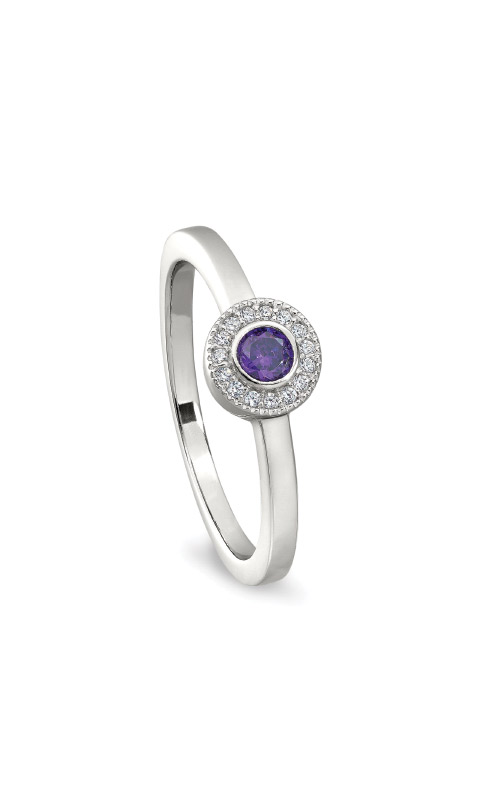 Round Amethyst Men's Ring in Sterling Silver|Colt Men's Ring with Round Amethyst