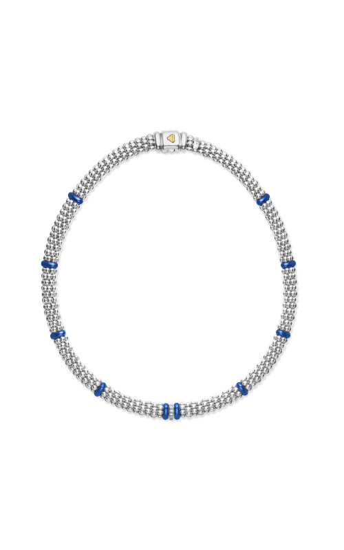 LAGOS Sterling Silver Blue Caviar Beaded Necklace