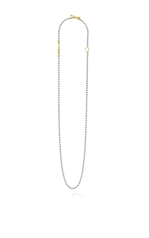 Two-Tone Iced Ball Chain, Size 20, 14K White - The GLD Shop