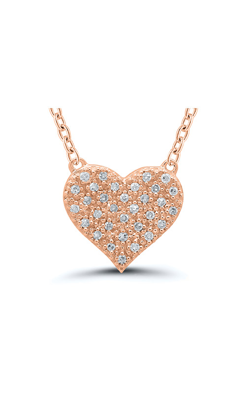 Matchers Pink .10ctw Diamond Heart Necklace 2465330107P