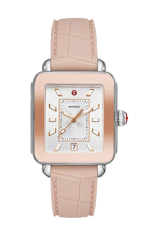 MICHELE Deco Sport Two Tone Pink Gold 36mm Watch