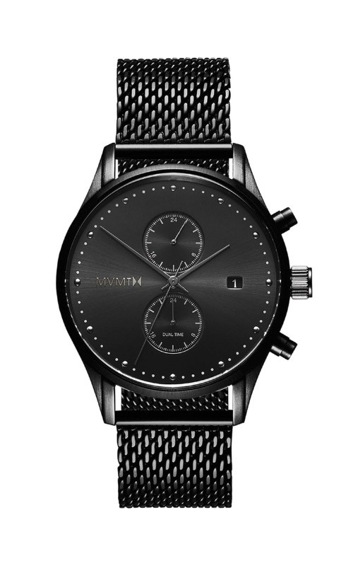 MVMT Men`s Voyager 42mm Black Slate Watch D-MV01-BL2