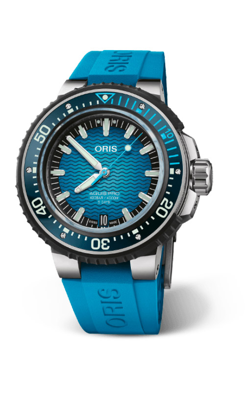 Oris Aquis Automatic Blue Watch 01 400 7777 7155 SET