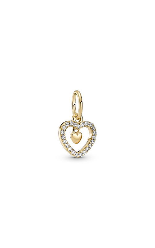 Pandora Sparkling Double Heart Dangle Charm 759142C01