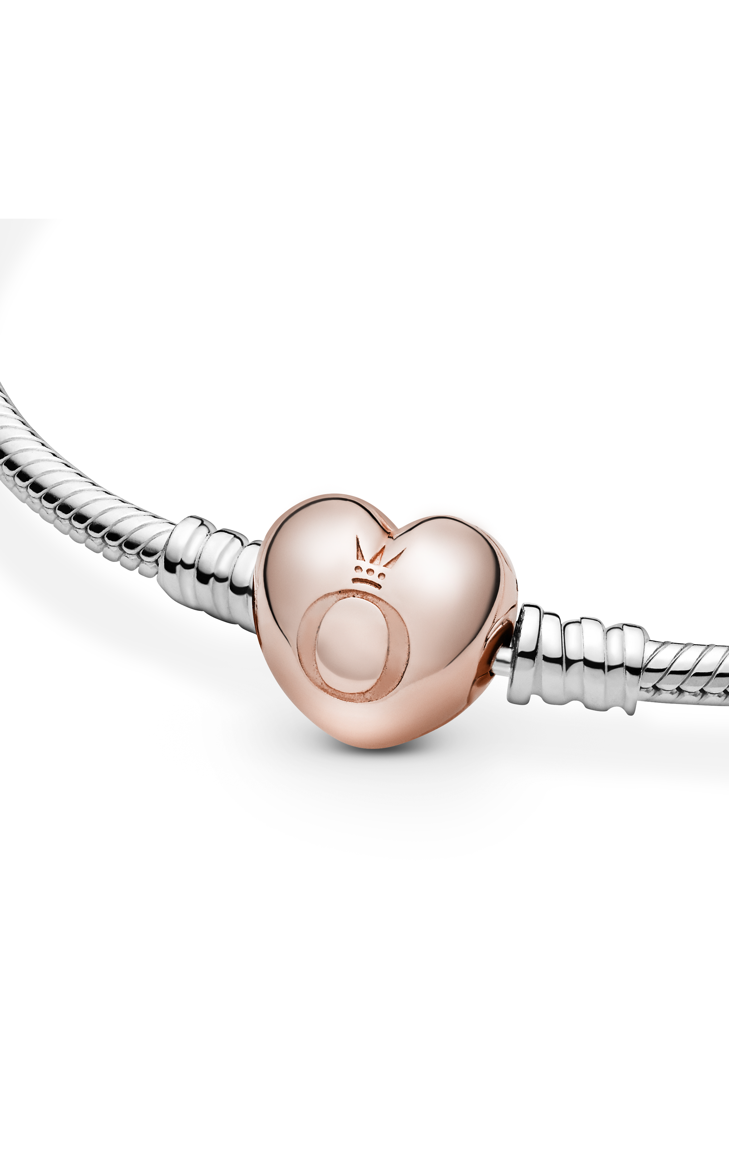 Pandora Moments Heart Clasp Snake Chain Bracelet 580719-16