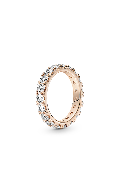 PANDORA Ring, Radiant Heart Ring, 14k Rose Gold Plated & Clear CZ - Size 56  - American Jewelry