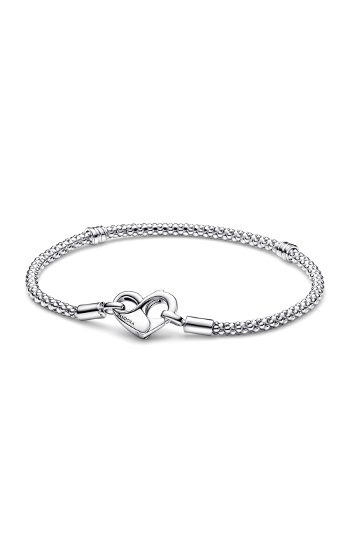 PANDORA ALE 925 MOMENTS CHAIN 7.5 BRACELET 590702HV-23 W HEART CHARM  791023CZ