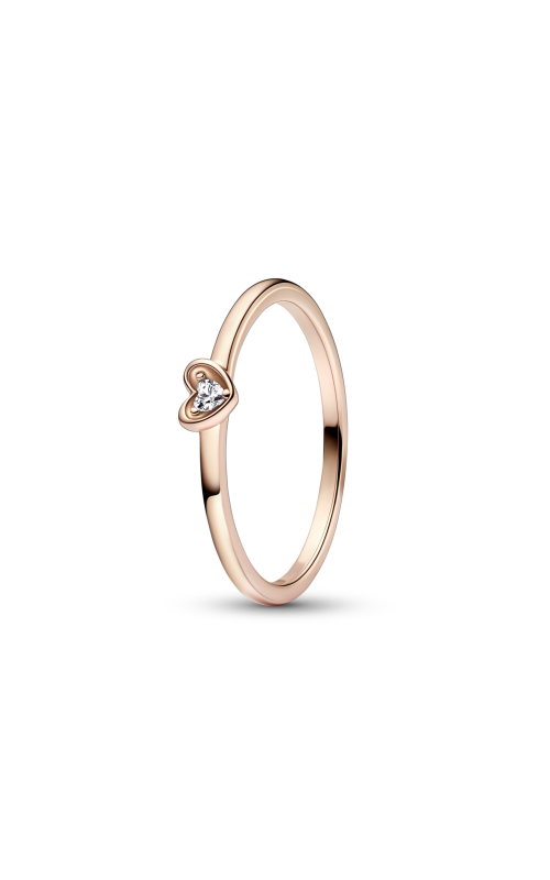 Love Struck Diamond Heart Ring 14K Rose Gold