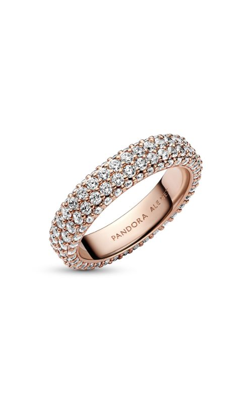 PANDORA Ring, Radiant Heart Ring, 14k Rose Gold Plated & Clear CZ - Size 50  - American Jewelry