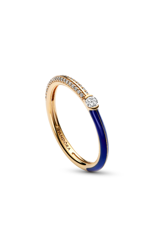 Pandora ME Pave & Blue Dual Ring 162528C01-60