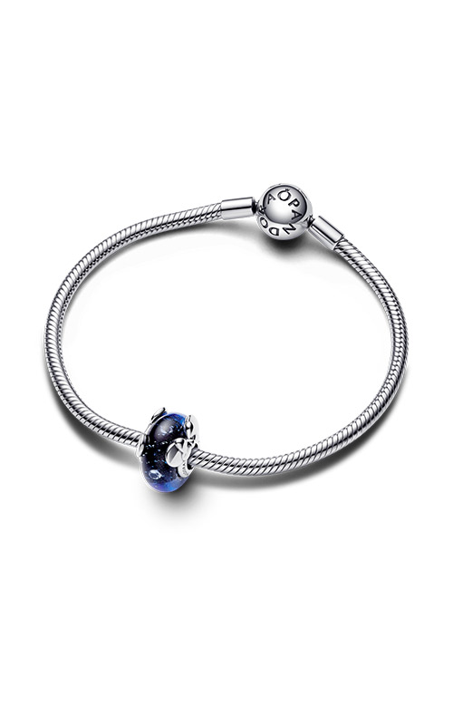 Pandora Disney Mickey Mouse & Minnie Mouse Blue Murano Glass Charm 792958C01