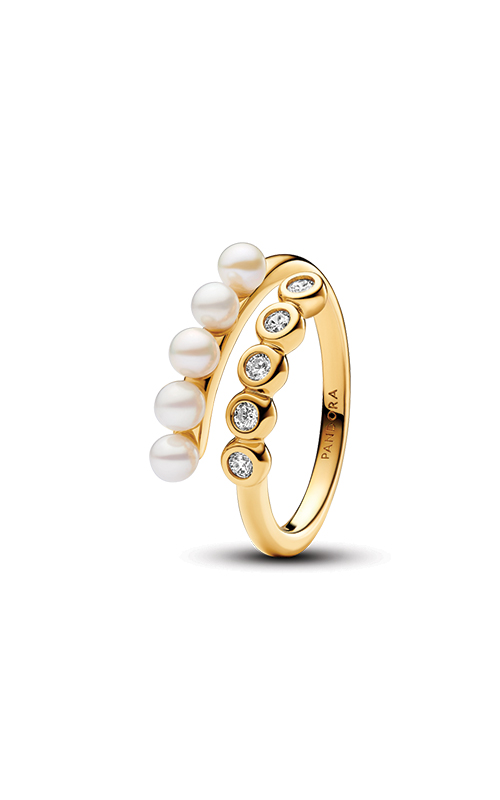 Pandora Treated Freshwater Cultured Pearls Stones Open Ring