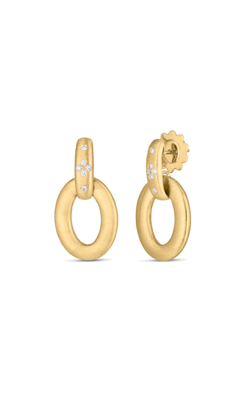 Roberto Coin 18k Yellow Gold .10ctw Duchessa Doorknocker Earrings 7773249AYERX