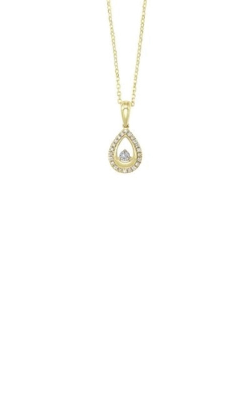 Rhythm of Love 14k Yellow Gold Diamond Necklace PD31614-4YSC