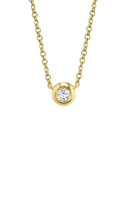 Bezel diamond clearance necklace yellow gold