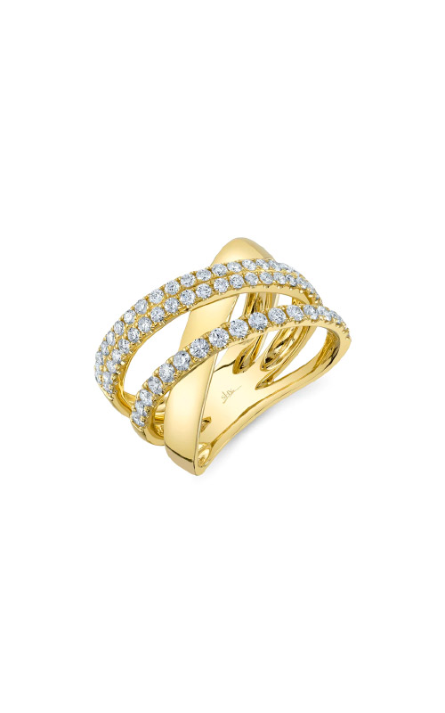 Shy Creation 14k Yellow Gold 1.01ctw Diamond Bridge Ring SC55024817