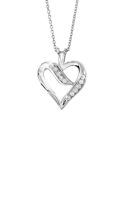 Albert's Sterling Silver 18'' .02ctw Diamond Heart Necklace FP1192-SSD