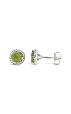 Albert's Sterling Silver .15ct Diamond and Peridot Stud Earrings E6669-AUG-PER-WX