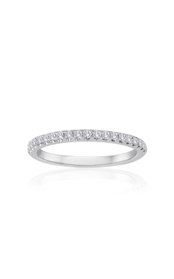 Albert's 14k White Gold 3/4ctw 11 Round Diamond Pave Wedding Band 70156D-4W-3/4