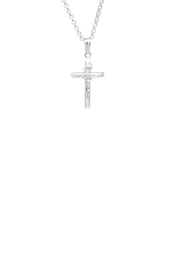 Albert's Sterling Silver 12x18mm Crucifix Necklace with 18'' Chain C1000