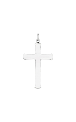 Albert's Sterling Silver 29x45mm Cross Necklace with 24'' Chain MC268