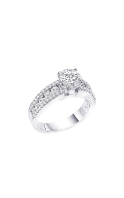 Albert's 14k White Gold .79ctw Diamond Semi Mount Engagement Ring ER1732-R102A