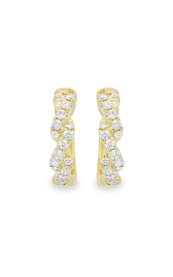 Albert's 14k Yellow Gold .23ctw Diamond Twist Huggie Earrings E2344-14Y-ADJ